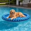 Forma a Cuscino Ovale Zattera Galleggiante per Animali Centro Piatto Giocattolo Gonfiabile per Animali Giochi Acquatici all'Aperto