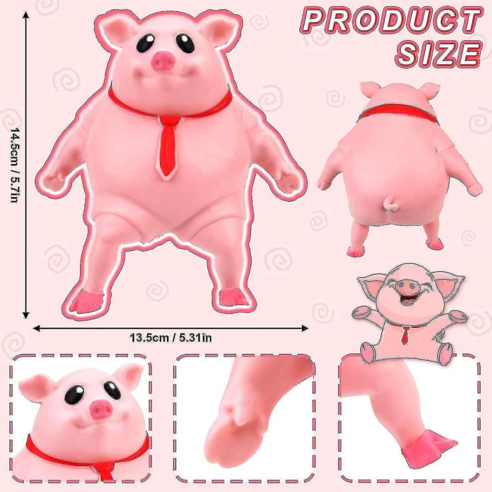 Pig Squeeze Ball Toys, Anti-stress Pig Squeeze Ball Toy, Pink Pig Fun Sensory Squeeze Toys