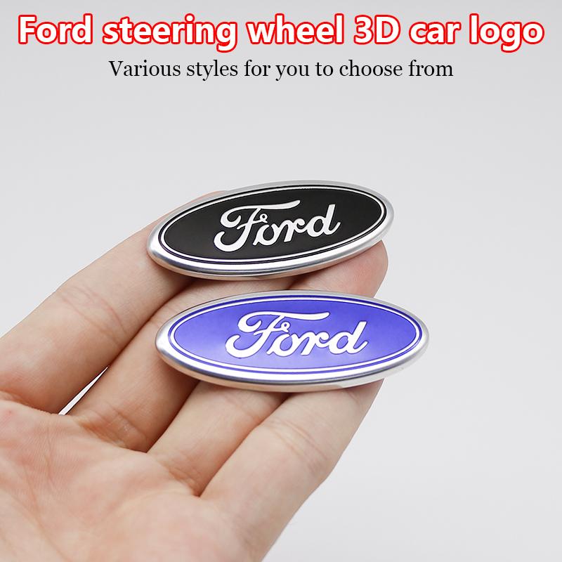 BBBM3 58MM Car Steering Wheel Badge Cover Stickers Decoration Accessories For Ford Fusion Fiesta Escape Focus Mk2 3 Mondeo Auto Decal