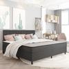 VidaXL Slatted Bed Base, Upholstered Bed, Double Bed, Adult Bedroom Interior Bed, Modern, Dark Grey 3054797