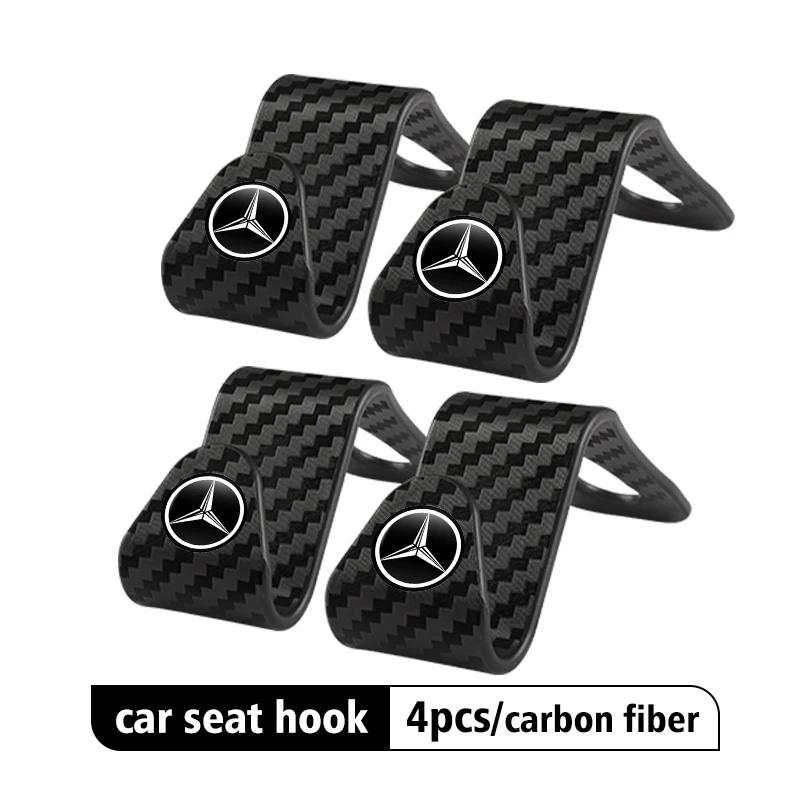 2pcs Car Headrest Hook Storage Hanger Back Seat Organizer Holder For Mercedes Benz AMG A C E S G Class W201 W210 W108 W204 W205