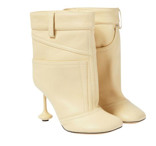 

Черные кожаные ботильоны в стиле пэчворк с круглым носком и тонким каблуком-шпилькой, подиумная женская обувь на подиуме 2025 года, зима-осень 34 бежевый