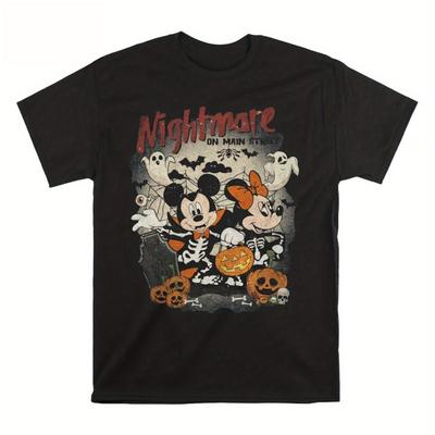 Mickey Anime Halloween Baumwolle Frau 100 süßes T-Shirt Y2K Cartoon Vier Jahreszeiten Modisch Lässig Übergroß Herrenkleidung Hemd