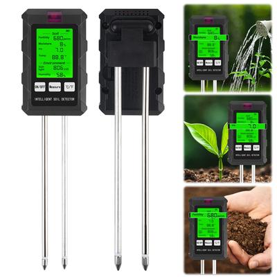 PH Temperatura Umidade Luz Solar Umidade do Ar Nutriente Medidor de Fertilidade Testador de Solo Ferramenta Multifuncional Ferramenta de Jardinagem 6 em 1