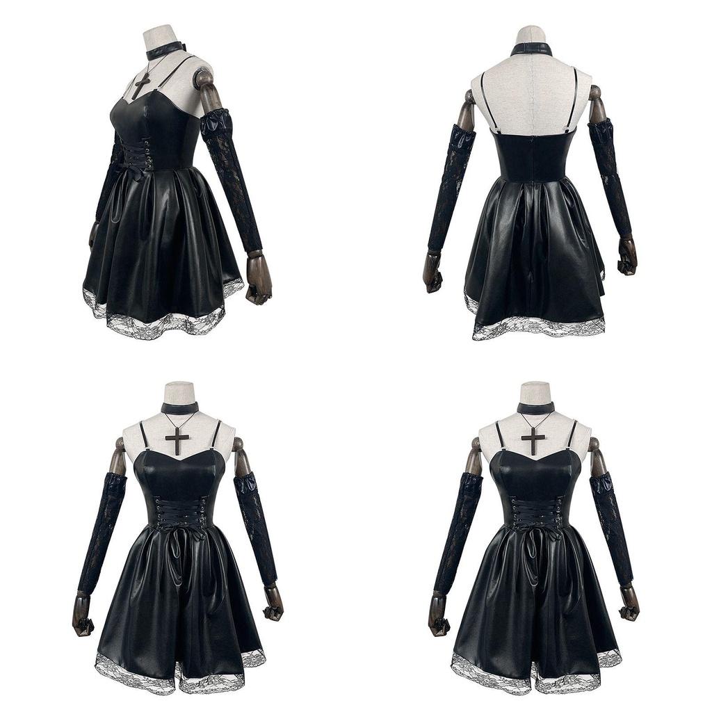 Stilvolles Misa Amane Death Note Anime Cosplay Schwarzes Kleid Für Halloween Und Partys