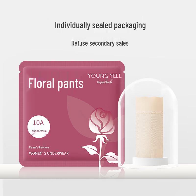 YOUNGYELL Women's 3-Pack Seamless Mid-Waist Antibacterial Cotton Underwear