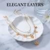 Gold Color Starfish Conch Pendant Necklace For Women Exquisite Imitation Pearl Beads Choker Bohemian Ocean Party Jewelry Gifts