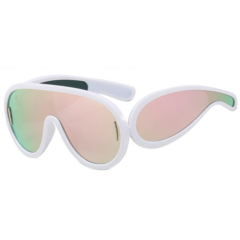 Big Frame One-Piece Sunglasses Sunglasses Futuristic Punk Hip Hop Outdoor Sunglasses