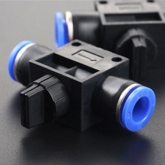 Pneumatic Ball Air In Fitting Connector Valve Push Hose Tube Pipe Speed Joiner