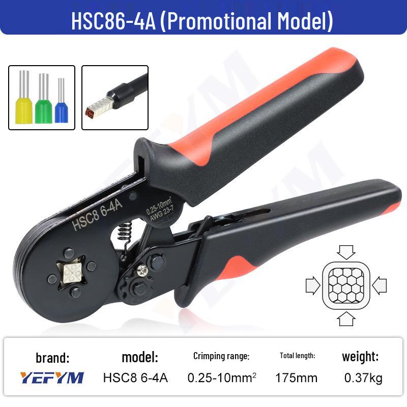 Compact Tube Terminal Crimper Ratchet Tool Set for Electricians