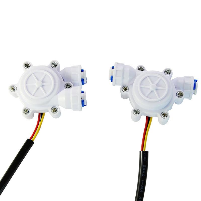 0.2-8L/min Water Hall Effect Flow Sensor Meter 1/4 Quick Connect Flow Meter Flowmeter Counter for Coffee Machine Plastic