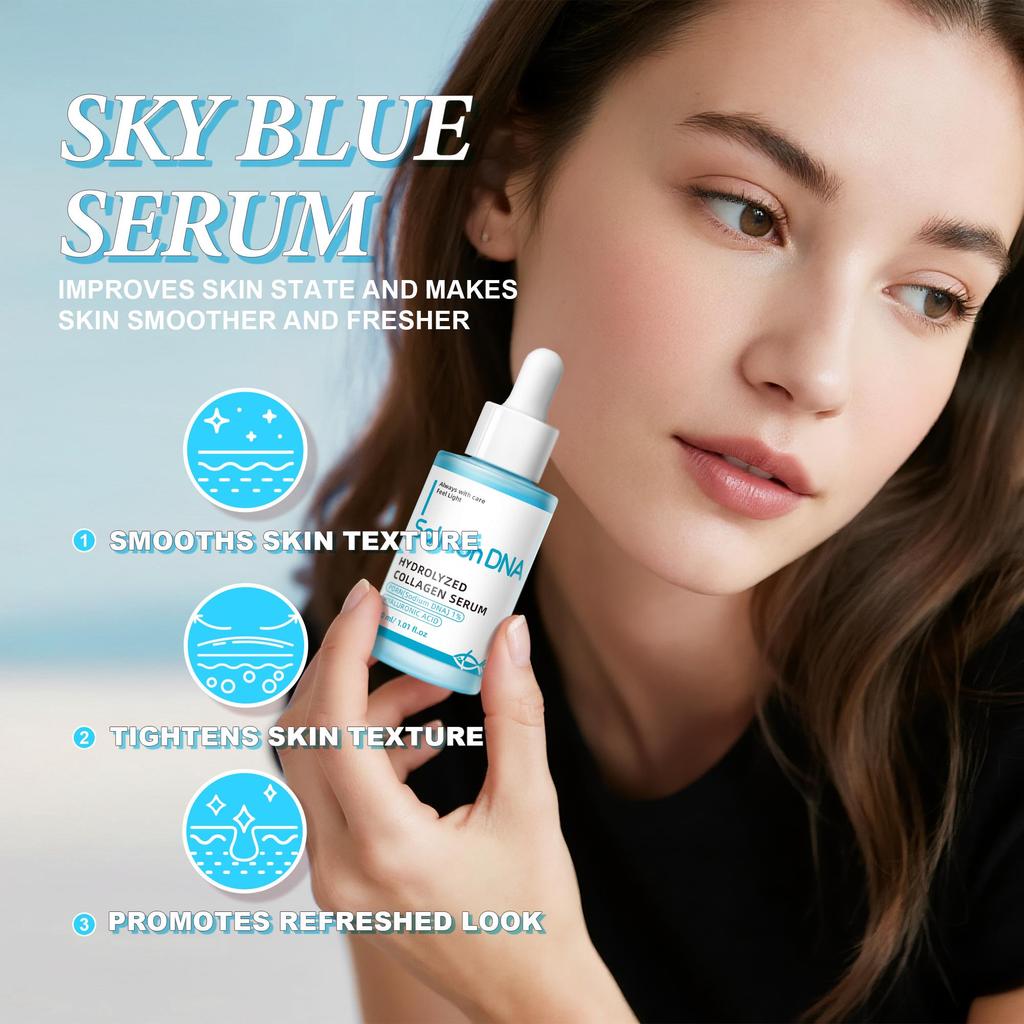 Salmon DNA PDRN & Hydrolyzed Collagen Serum - Anti-Aging Face Essence for Firming & Brightening - 30ml