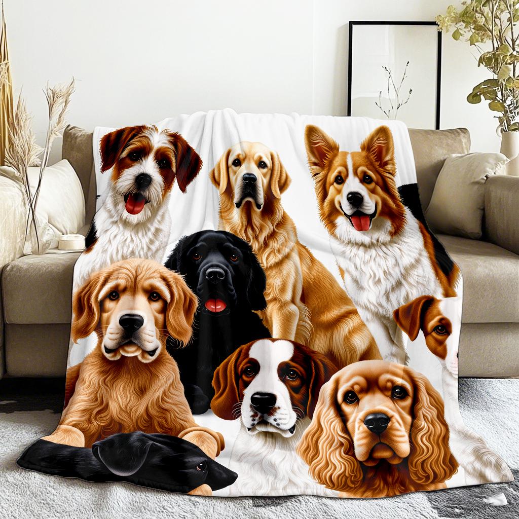 A Variety Of Cute Pet Dogs Blanket Flannel Blanket Throw Blankets for Bedding Sofa Ultra-Soft Bedroom Quilt Pet Blanket Movie