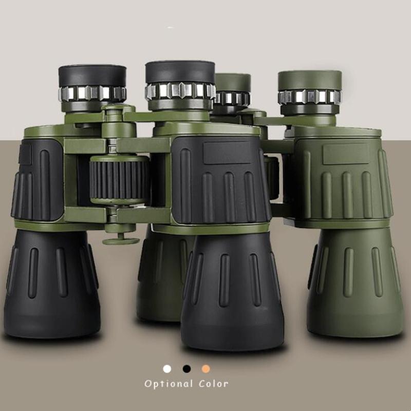 Moge 60X50mm Army Green Big Eyepiece Binoculars High-power HD Low-light Night Vision Large Objective Lens BAK4 Telescope