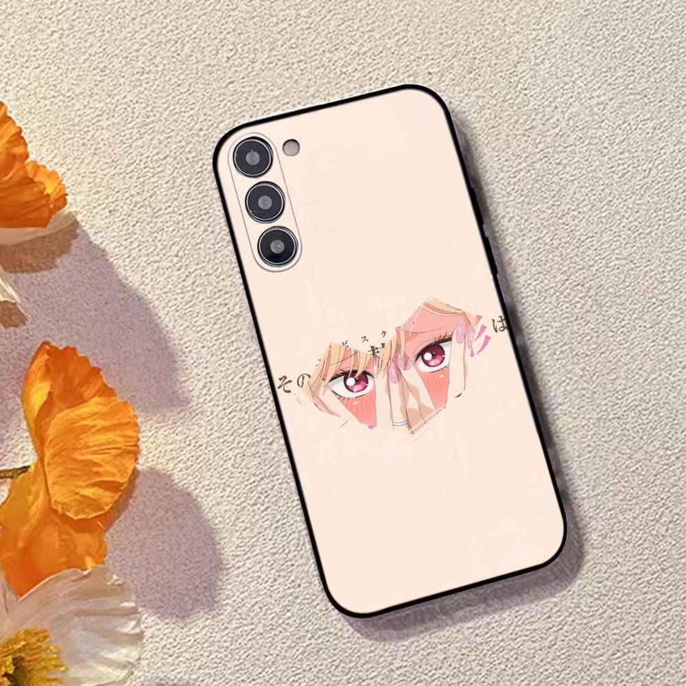 Anime Cute K-Kitagawa Marin Phone Case For Samsung Galaxy A73,A72,A71,A70,A53,A52,A51,Soft Silicone Black Cover