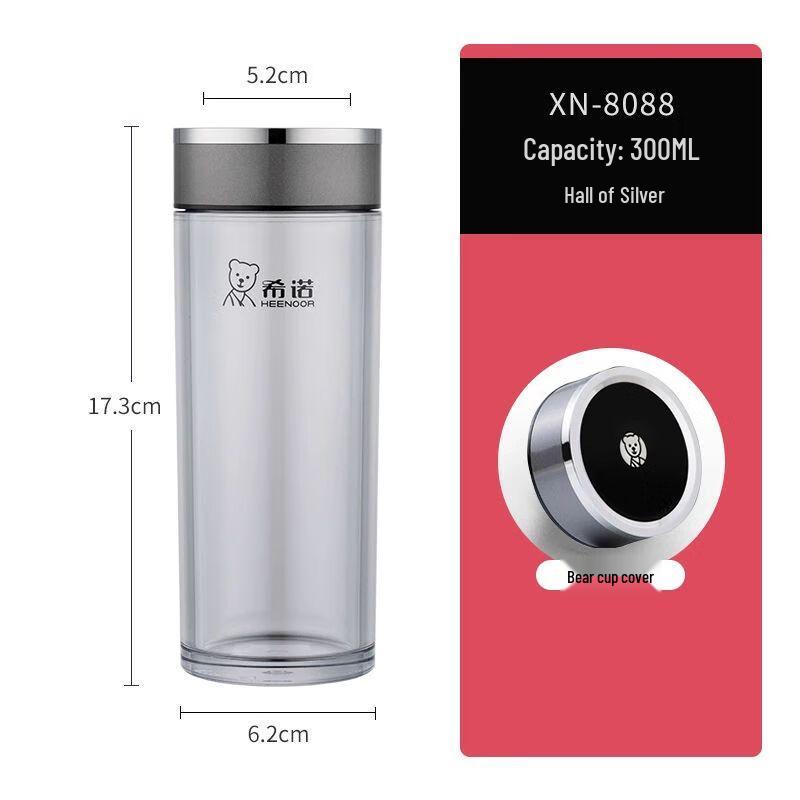 Xino Heat-Resistant Borosilicate Glass Water Bottle