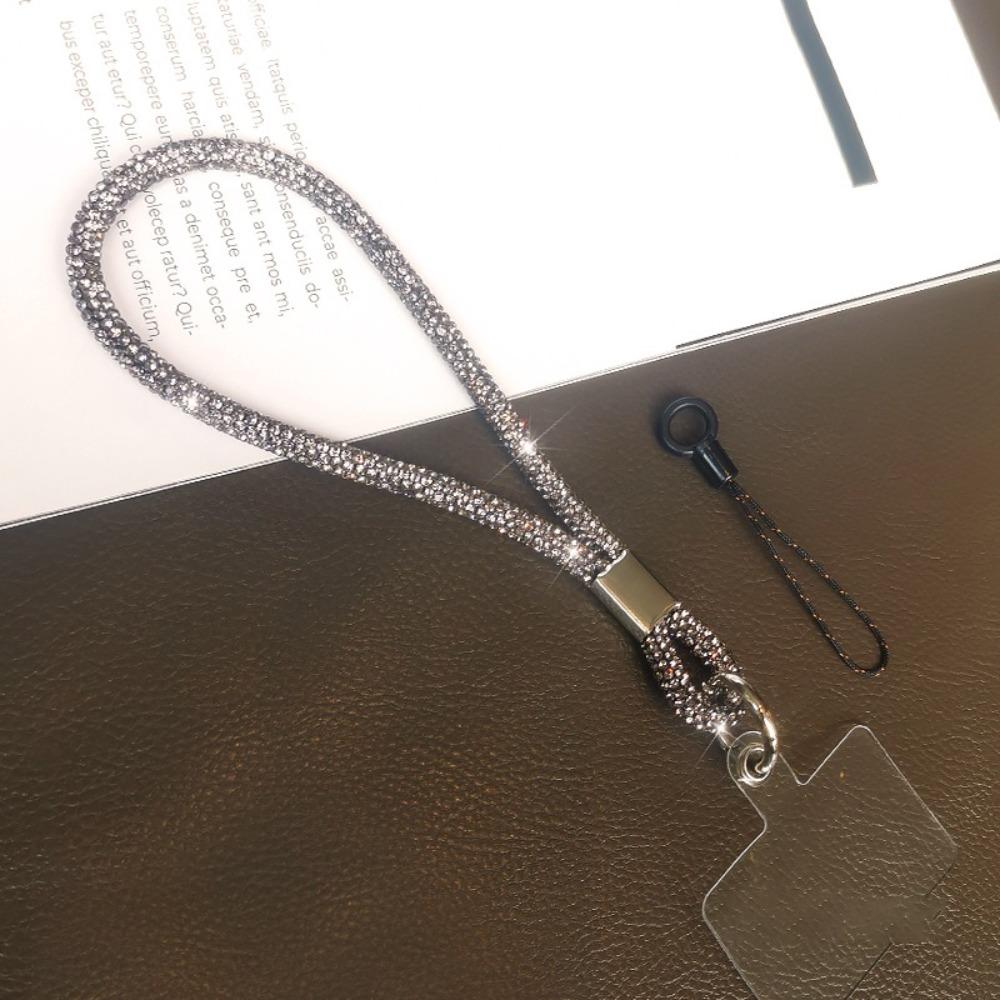 Glitter Rhinestone Phone Lanyard Bling Bling Anti-lost Wrist Rope Phone Accessories