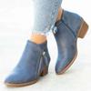 Autumn Boots Female Side Ankle Boots Female Low Heel Low Tube Student College Style Female  Women Shoes  Women Boots