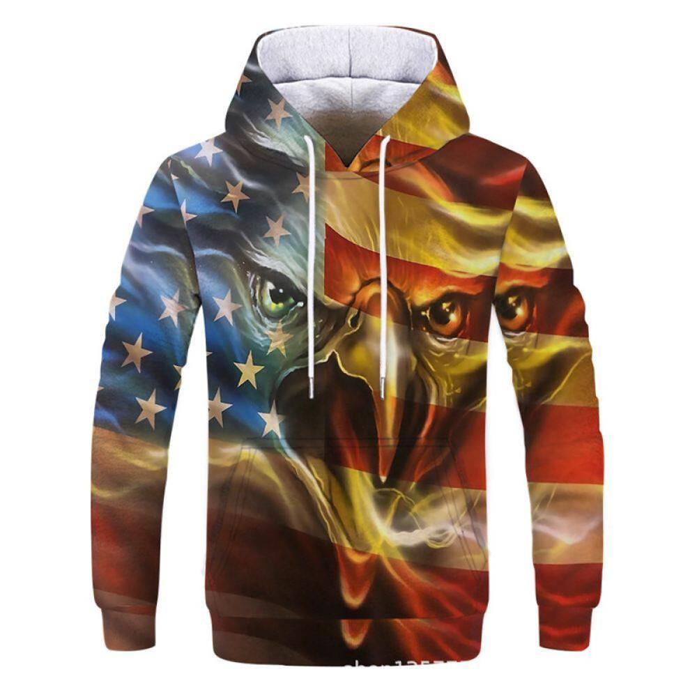 Spring Autumn Men's Junior Wolf Hoodie Fashion 3D Wolf Printing Loose Streetwear Funny Animal Street Hip Hop Casual Sweatshirt