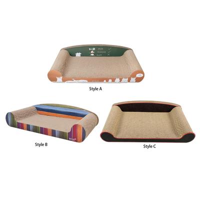 Cat Scratcher Sofa Sturdy Multifunctional Cat Scratching Board Kitten Sleeping Nest Vintage Pets Lounge for Home Decoration