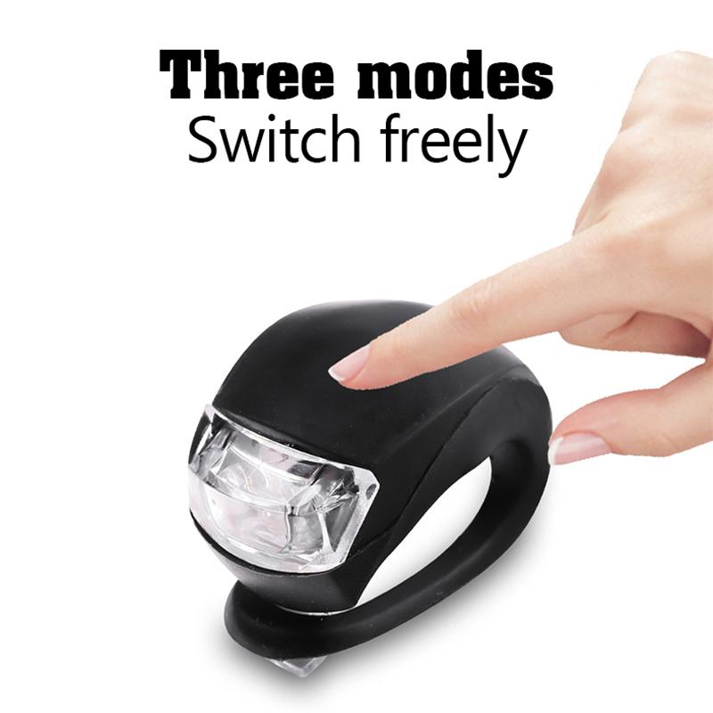 Silicone Bicycle Light Mountain Bike Led Front And Rear Wheel Light Waterproof Flashlight Cycling Safety Warning Light