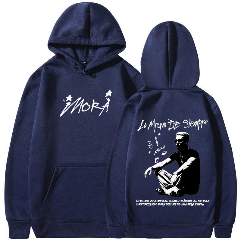Rapper Mora Lo Mismo De Siempre Album Merch Hoodies Herren Damen Kleidung Langarm Sweatshirts Harajuku Übergroße Pullover
