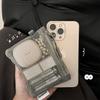 Grid bag mini portable carry on wallet makeup bag data cable headphone bag small item storage double-layer bag simple design