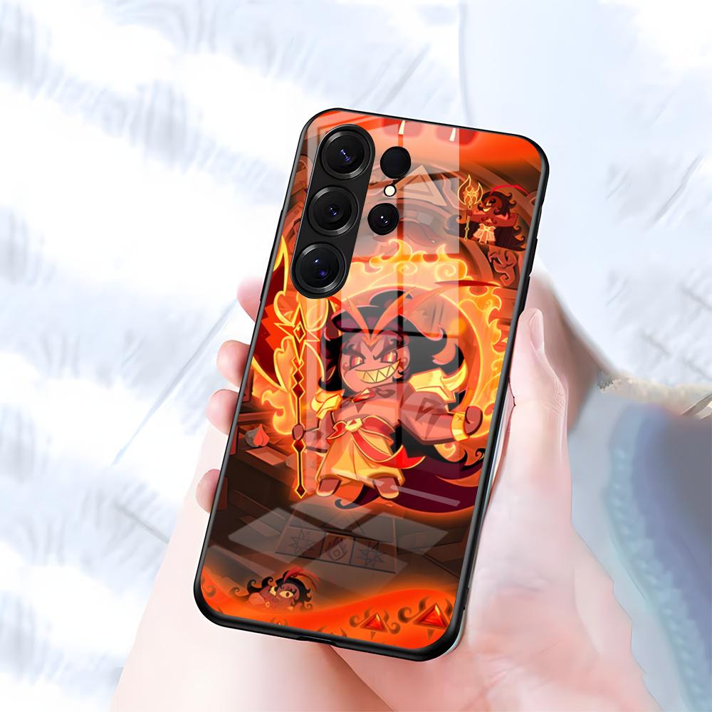 C-Cookie Run K-Kingdom Phone Case For Samsung S26 S25 S24 FE S23 S22 S21 Plus S20 Ultra Note20Ultra Black Glass Cover