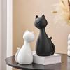 Ceramic Cat Figurine Modern Minimalist Home Decor Living Room TV Cabinet Couple Bedroom Wedding Gift
