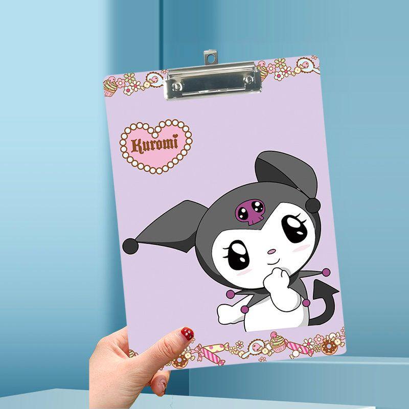 

Album Storage Loose-Leaf Folder Waterproof Cute A4 Paper Kuromi Clow Plastic Board Folder Student Best Selling Pad 1 piece