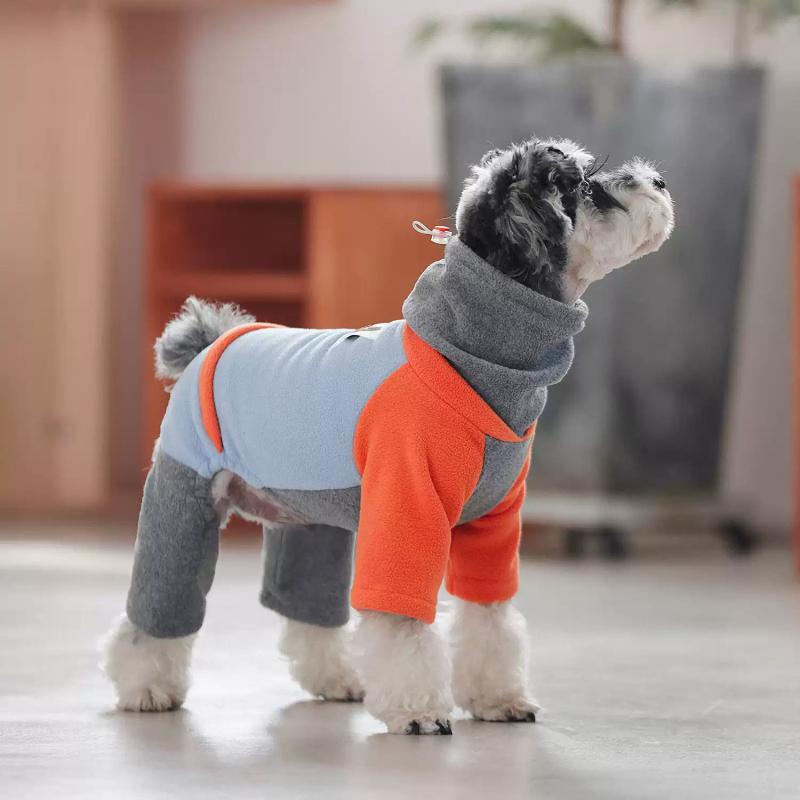 

Winter Dog Clothes Fleece Jumpsuit Pomeranian Poodle Bichon Schnauzer Corgi Shiba Inu Samoyed Border Collie Husky Clothing Coat S оранжевый
