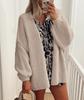 2025 Women's Oversized Knit Cardigan with Long Lantern Sleeves