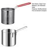 Portable Oil Fryer Deep Pot with Removable Frying Basket, Durable Stainless Steel Compact Filter Kitchen Saving Pot, No Spill for French Fries
