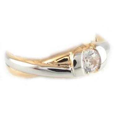 2 Tone 'Câlin' Gold Plated Ring