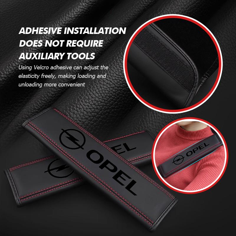 Car Seat Belt Shoulder Cover Decompression Comfort Safety Belt Protective Cover For Opel Astra G H J K F Corsa D Zafira B wal255