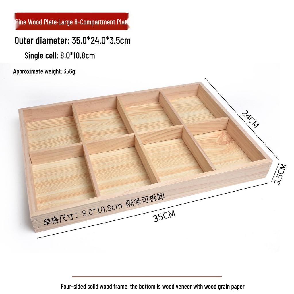 Japanese Style Solid Pine Wood Jewelry Display Tray