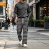 Men's Casual Straight-Leg Drawstring Jogger Pants for Commute and Sports