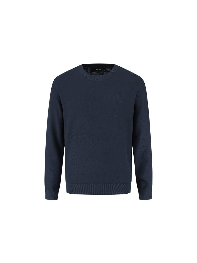 AND Z Men'S Machine Washable Knit Round Neck Long Sleeve T-Shirt_Blg1Er1001
