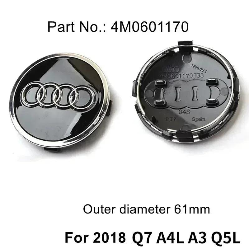 For Audi B5 Hub Caps Hot For Audi 4pcs 60/ 61/68/69mm Audi wheel hub center cover wheel badge is suitable for Audi TT RS A3A4A5A7A8S5 S6