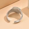 Retro Baroque Geometric Open Round Ring - Adjustable Drum Shape Finger Ring
