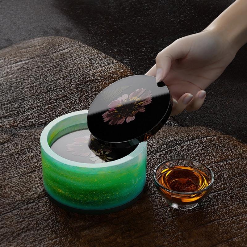 Coaster Resin Molds,Coaster Silicone Mold with Storage Box Mold,Epoxy Resin Molds for DIY Resin,Cups Mats,Home Decoratin