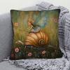 1pc Pillowcase, Fantasy Fairy And Snail Art Cushion Cover, Soft And Comfortable Polyester Short Plush Fabric, Single-Sided Printing, Multi-Size Option