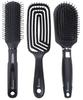 Midazzle Premium Cushioned, Paddle and 3D Hair Brush for Men & Women - Pack of 3