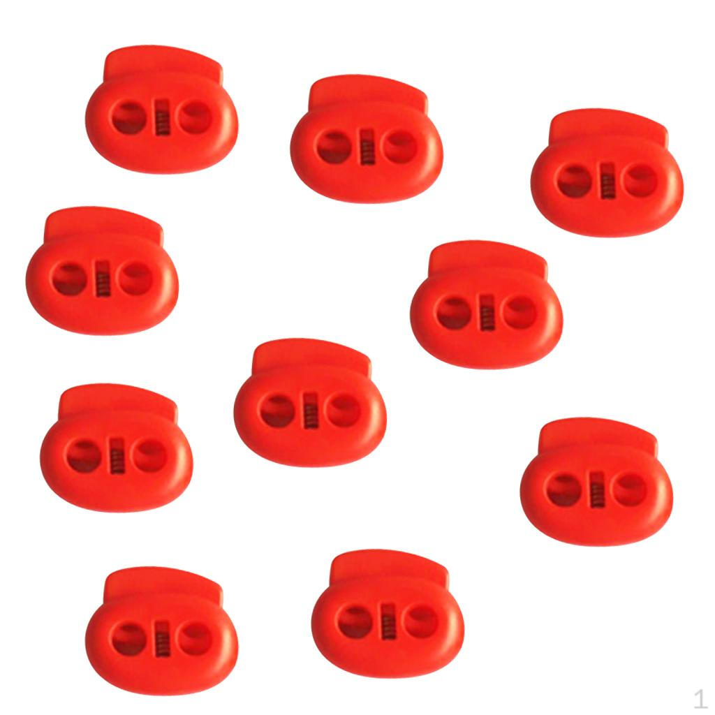 

(Пакет из 10) Замки для шнура Стопор Перекидной зажим для веревки Замки для шнура с 2 отверстиями Застежка Пряжка Шнурок Шитье