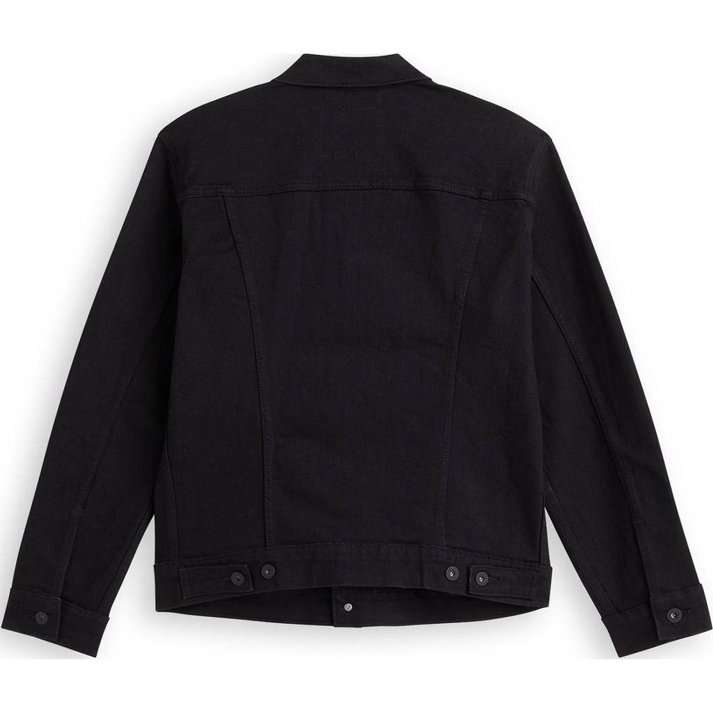 Levis Solid Color Point Collar Single Breasted Long Sleeve Jacket Men Jackets Black 72334-0403