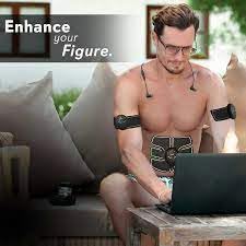 V R ENTERPRISE Wireless Abdominal and Muscle Exerciser Training Device Body Massager/6 Pack Abs Simulator Charging Battery/Mart Fitness Abs Maker (