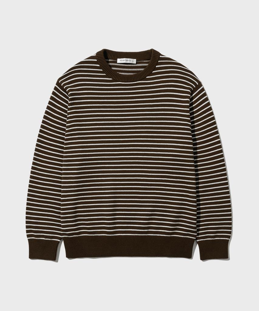 INTEMPOMOOD Note Stripe Round Knit: 3 Colors