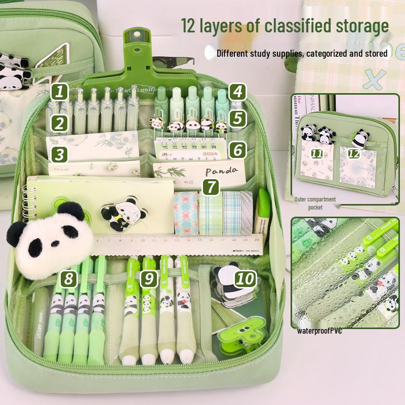 2024 High-End Large Capacity Stain-Resistant Pencil Case - Aesthetic Stationery Box for Primary School Girls