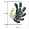 Colorful Retro Peacock Brooch Creative Animal Pin Dazzling Unique Jewelry Accessories Party Daily Decoration Gift