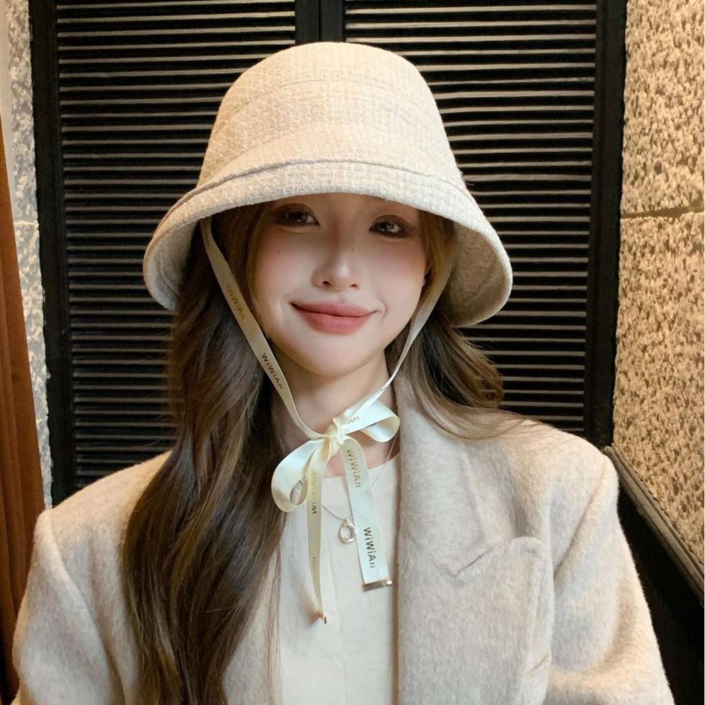 Chic French Plaid Fisherman Hat: Elegant Autumn/Winter Style